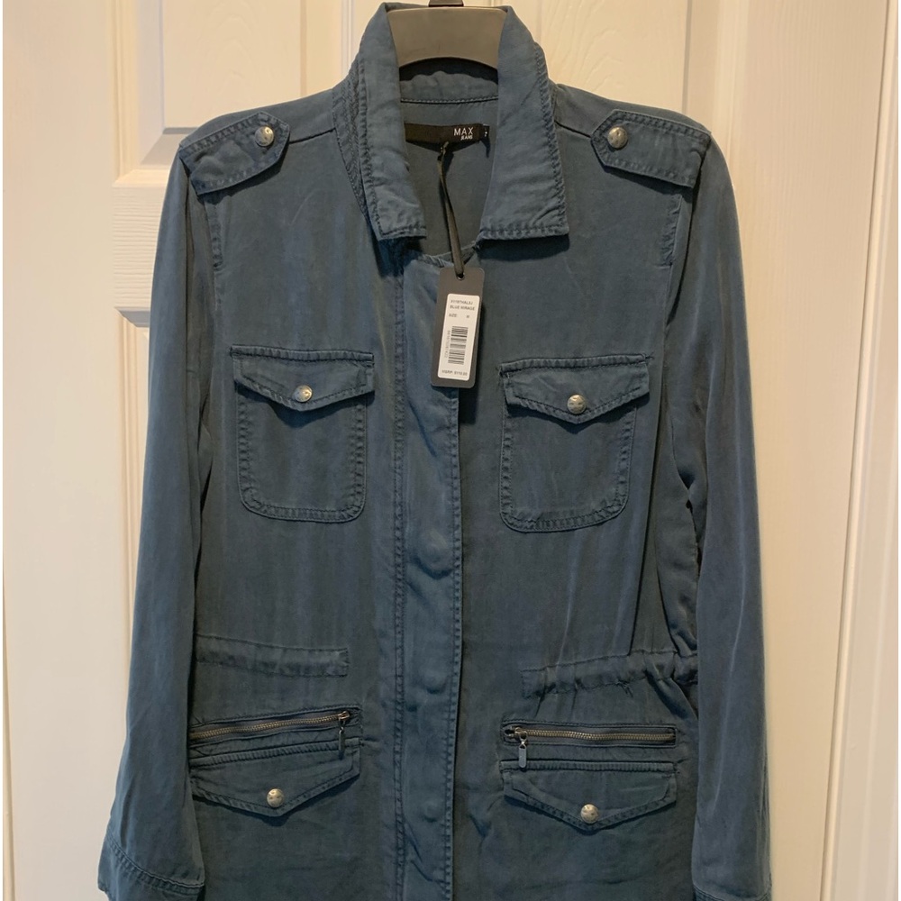 Max Jeans Blue Mirage Womens Jacket  Cost size M Name Brand New !!